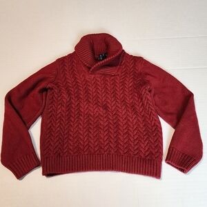 Janie and Jack boy size 5 knit red sweater